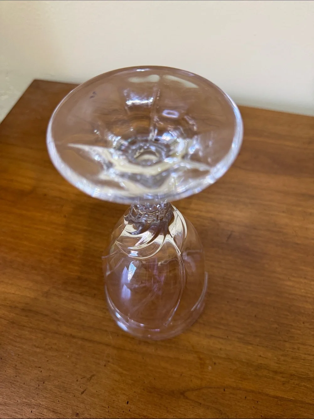 Noritake Sweet Swirl Clear Glass Wine Goblet